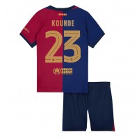 Barcelona Jules Kounde #23 Hemmaställ Barn 2024-25 Korta ärmar (+ Korta byxor)